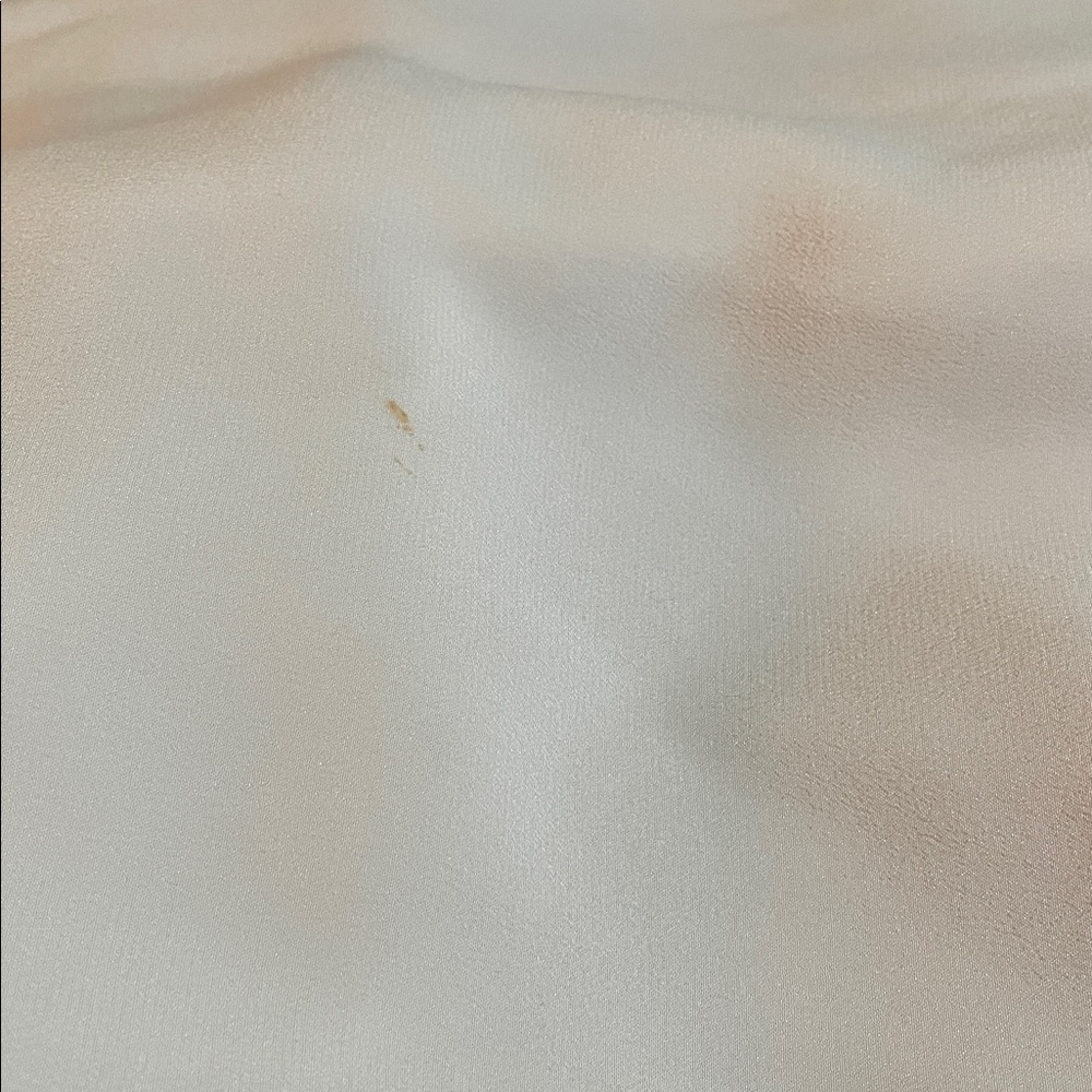 Escada 100% Silk Cream Tie-Neck Long Sleeve Blouse - Picture 14 of 14